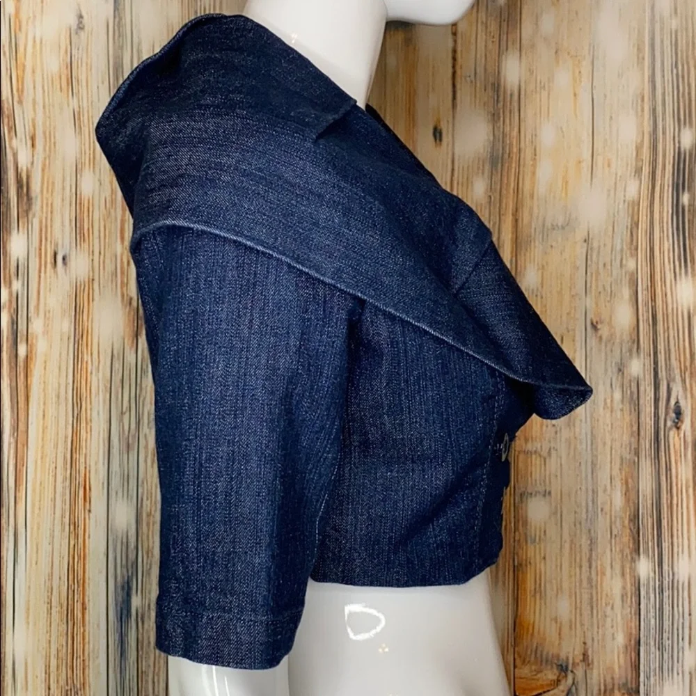 Boom Boom Jeans Dark Blue Cropped Jacket - Picture 2 of 7